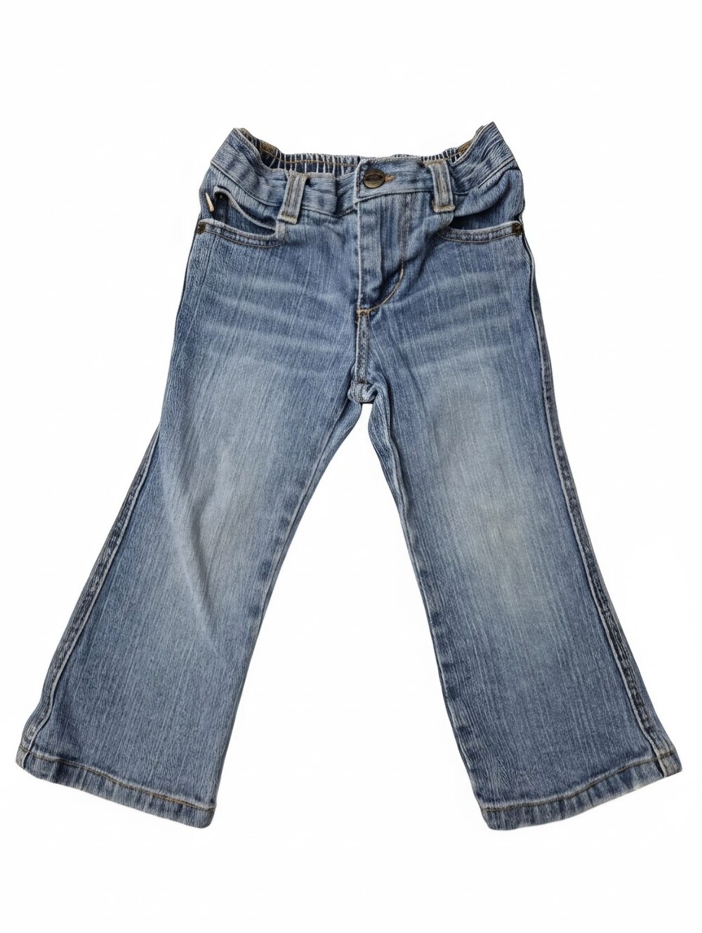 Bongo Girls 2T Toddler Jeans Embroidered Rhinestone Back Pocket Flare Denim